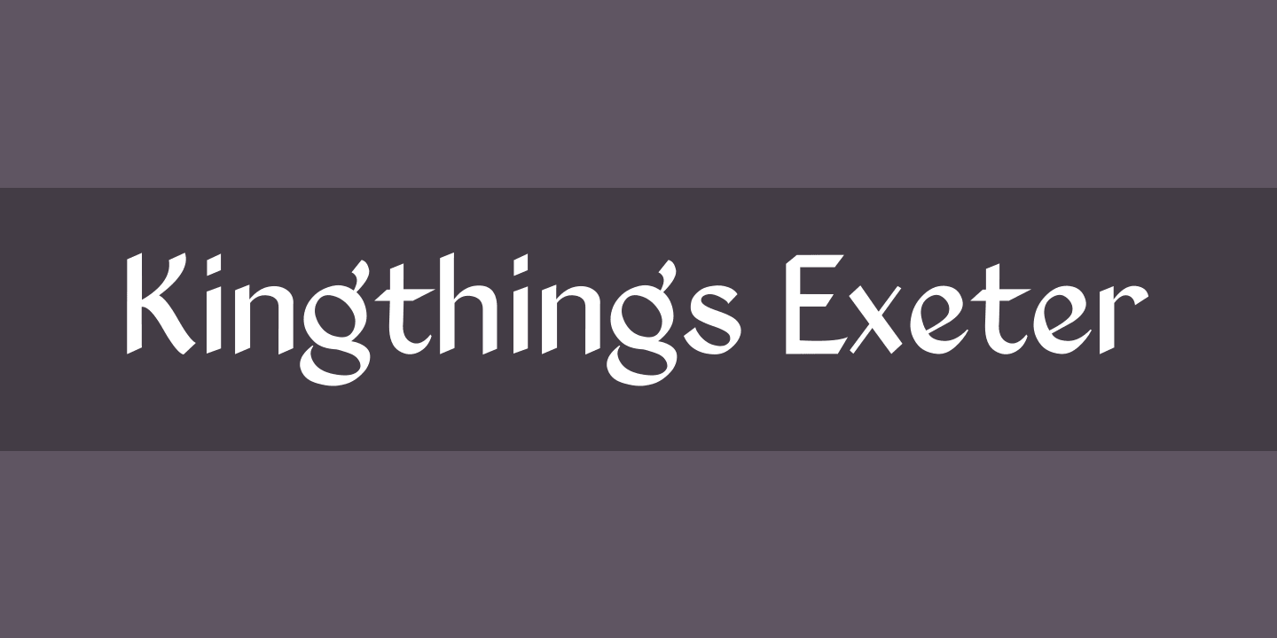 Ejemplo de fuente Kingthings Exeter Regular